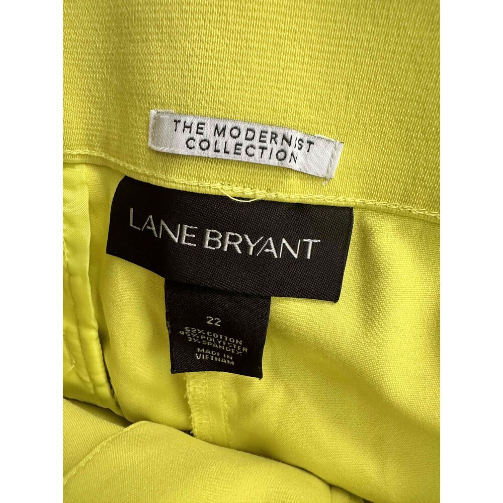 Lane Bryant Womens Shorts Size 22 Yellow Pleated Front High Waist Belt Loops - Picture 6 of 8